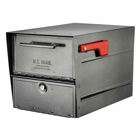 Architectural Mailboxes Mailbox, Pewter, Post Mount, Large 6400P-R-10